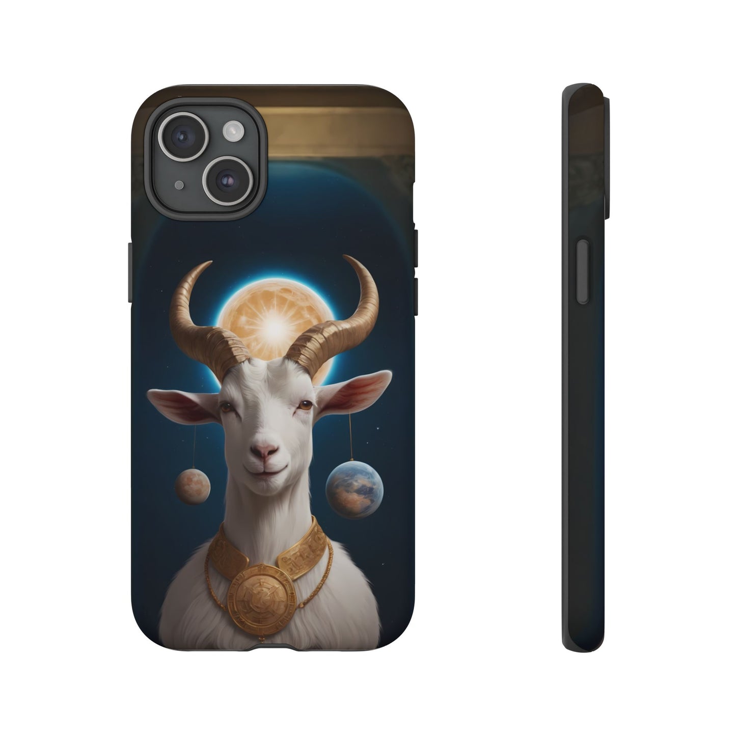 Chinese Zodiac Goat Phone Case for iPhone 8–16 Pro Max, iPhone 8 Plus–13 Mini, iPhone XS–XS Max, iPhone 11–14 Pro Max - Designed by Thalia