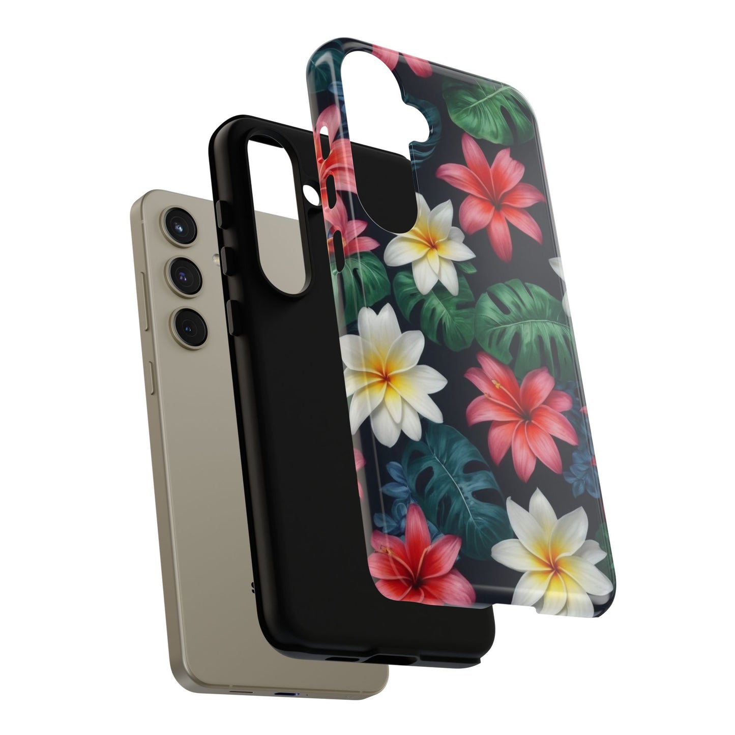 Hawaiian Flowers Custom Phone Case for Samsung Galaxy S10–S10 Plus, S20–S20 Ultra, S21, S22, S23, S24 Ultra - Designed by Thalia