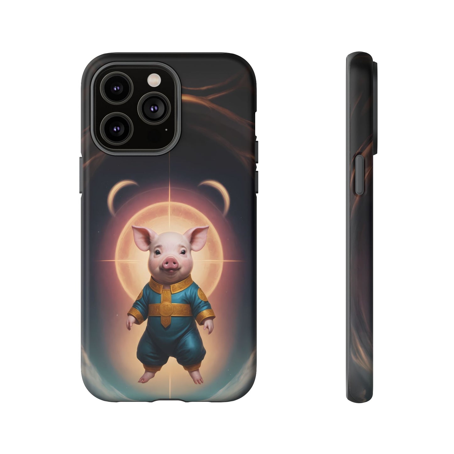 Chinese Zodiac Pig Custom Phone Case for iPhone 8–16 Pro Max, Pixel 5–8 Pro, Galaxy S10–S24 Ultra - Designed by Thalia