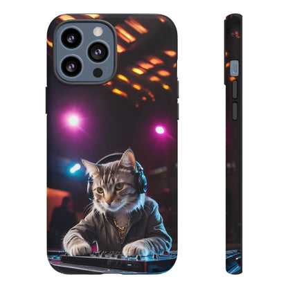 DJ Kitty Phone Case for iPhone 8–16 Pro Max, Pixel 5–8 Pro, Galaxy S10–S24 Ultra - Designed by Thalia