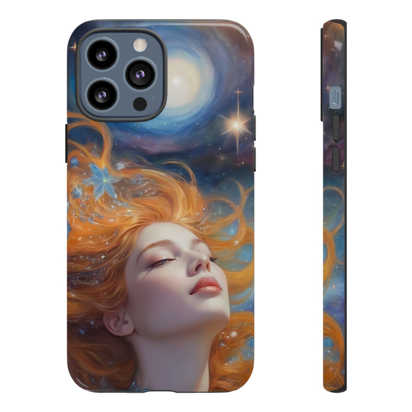 Celestial Dreams Custom Phone Case for iPhone 8–16 Pro Max, iPhone 8 Plus–13 Mini, iPhone XS–XS Max, iPhone 11–14 Pro Max - Designed by Thalia