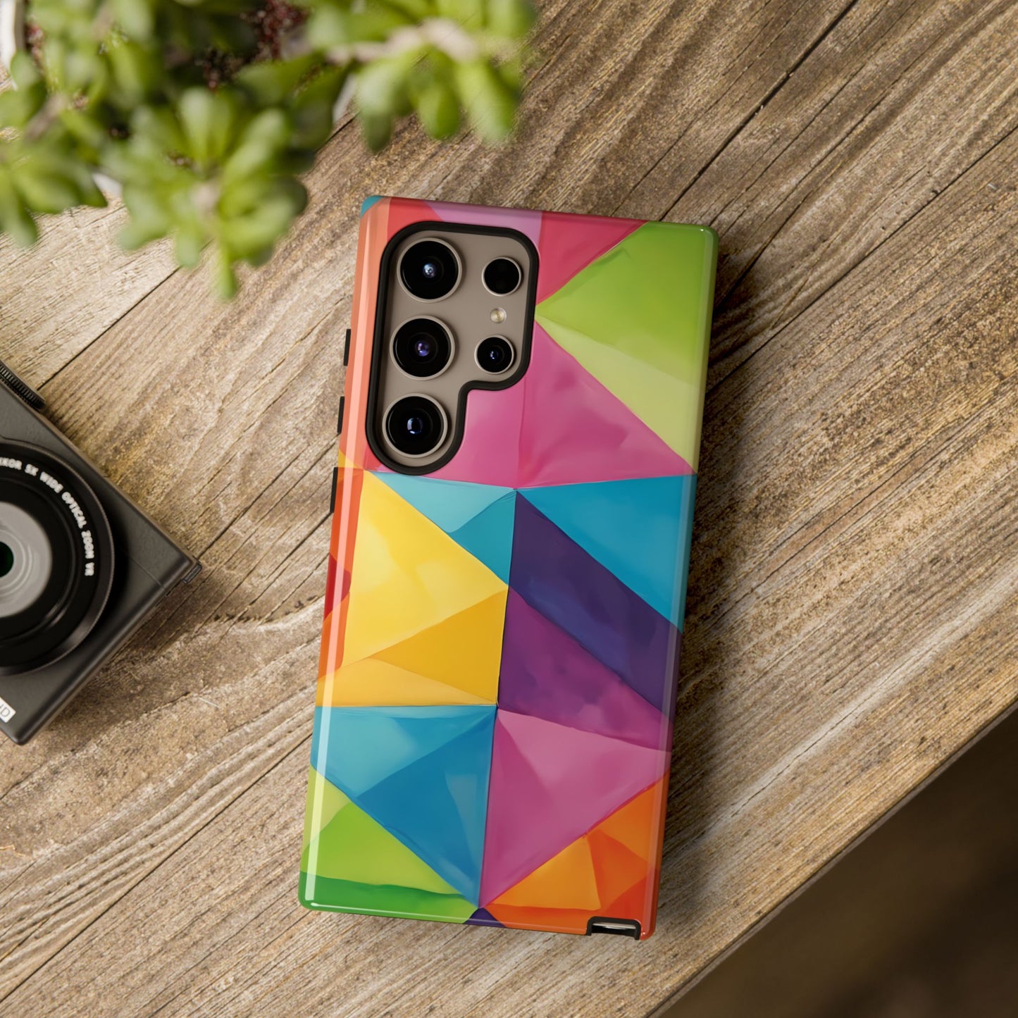 Geometric Play Custom Phone Case for Samsung Galaxy S10–S10 Plus, S20–S20 Ultra, S21, S22, S23, S24 Ultra - Designed by Thalia