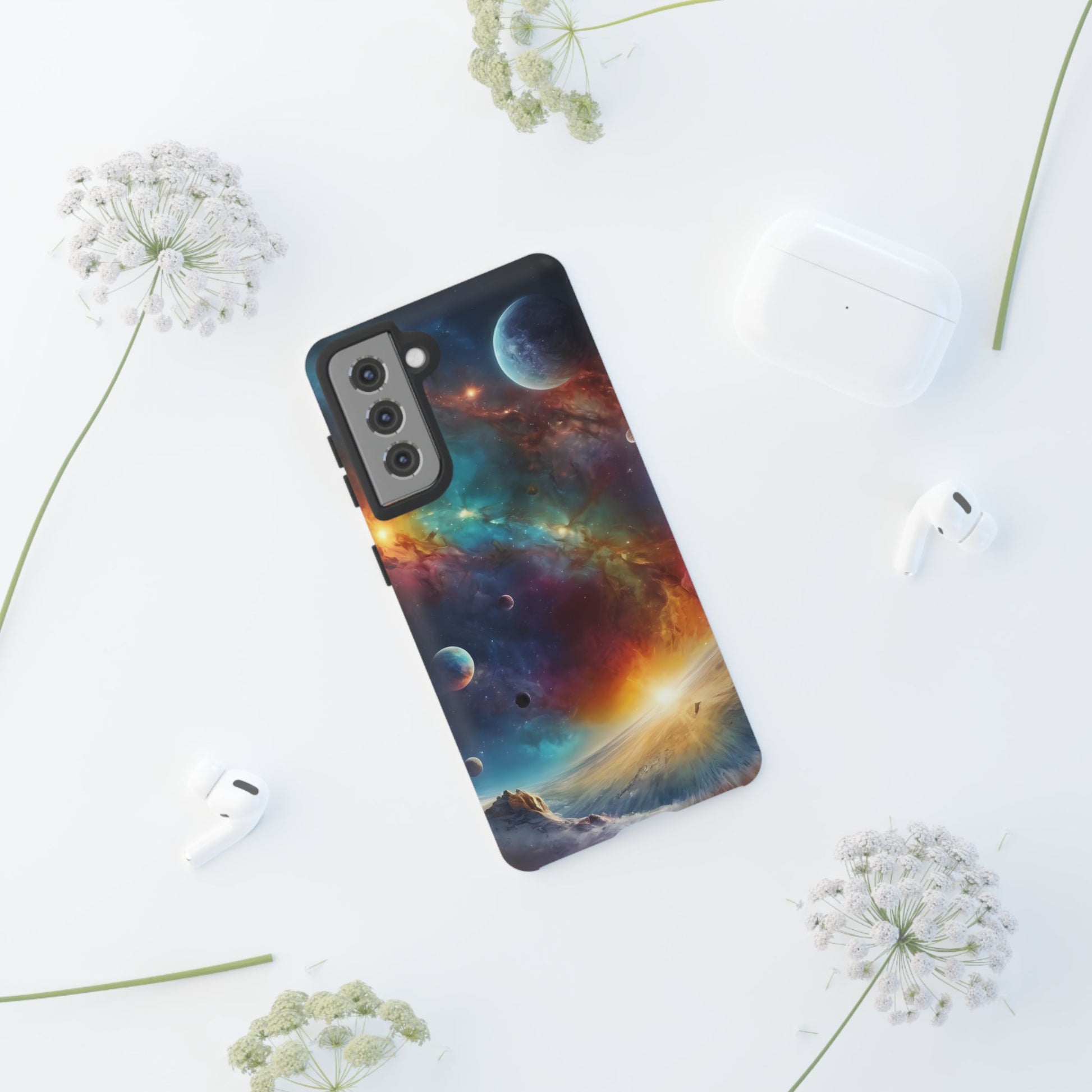 Cosmic Voyage Custom Phone Case for Samsung Galaxy S10–S24 - Designed by Thalia