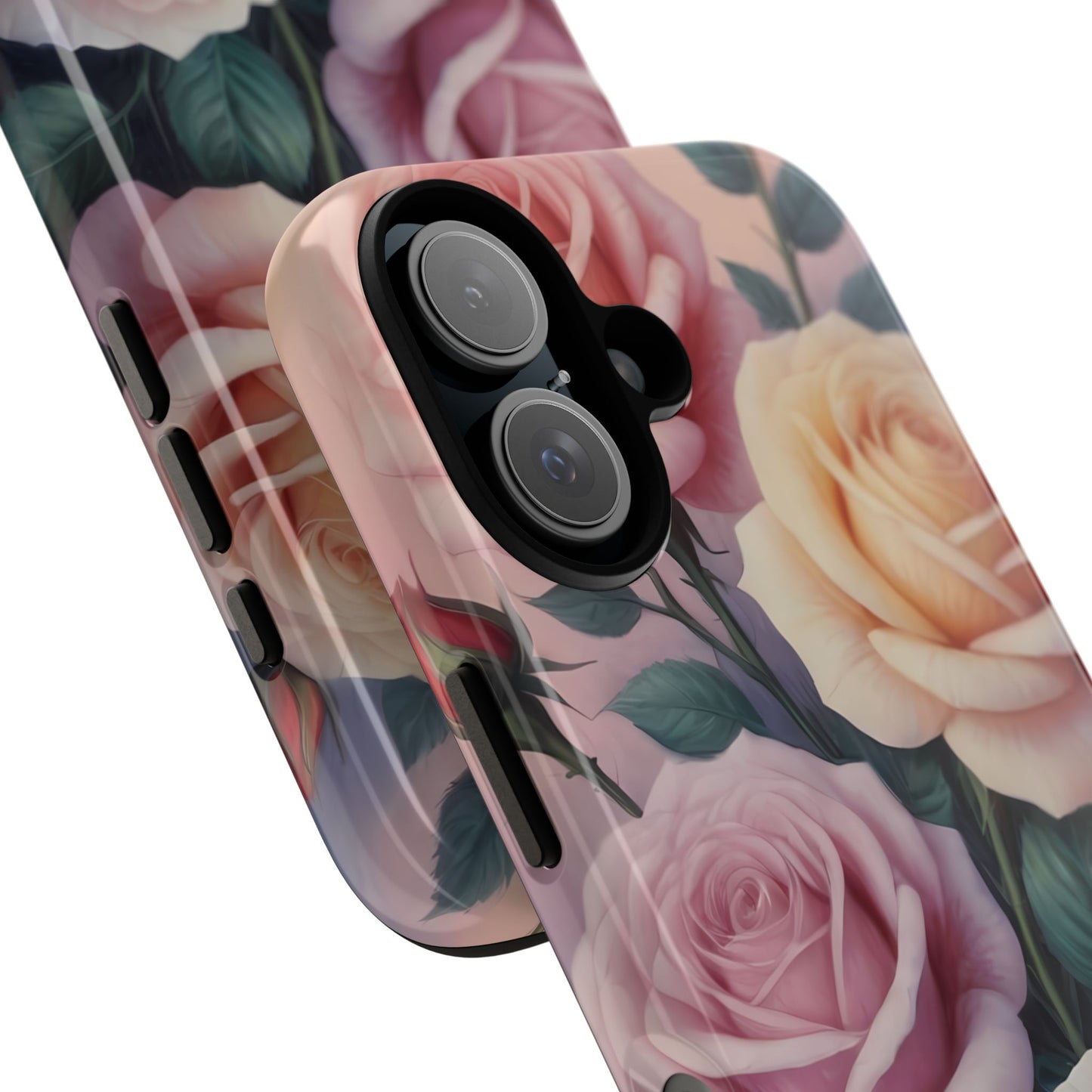 Bloom with Style - Roses Custom Phone Case for iPhone 8–16 Pro Max, iPhone 8 Plus–13 Mini, iPhone XS–XS Max, iPhone 11–14 Pro Max - Designed by Thalia