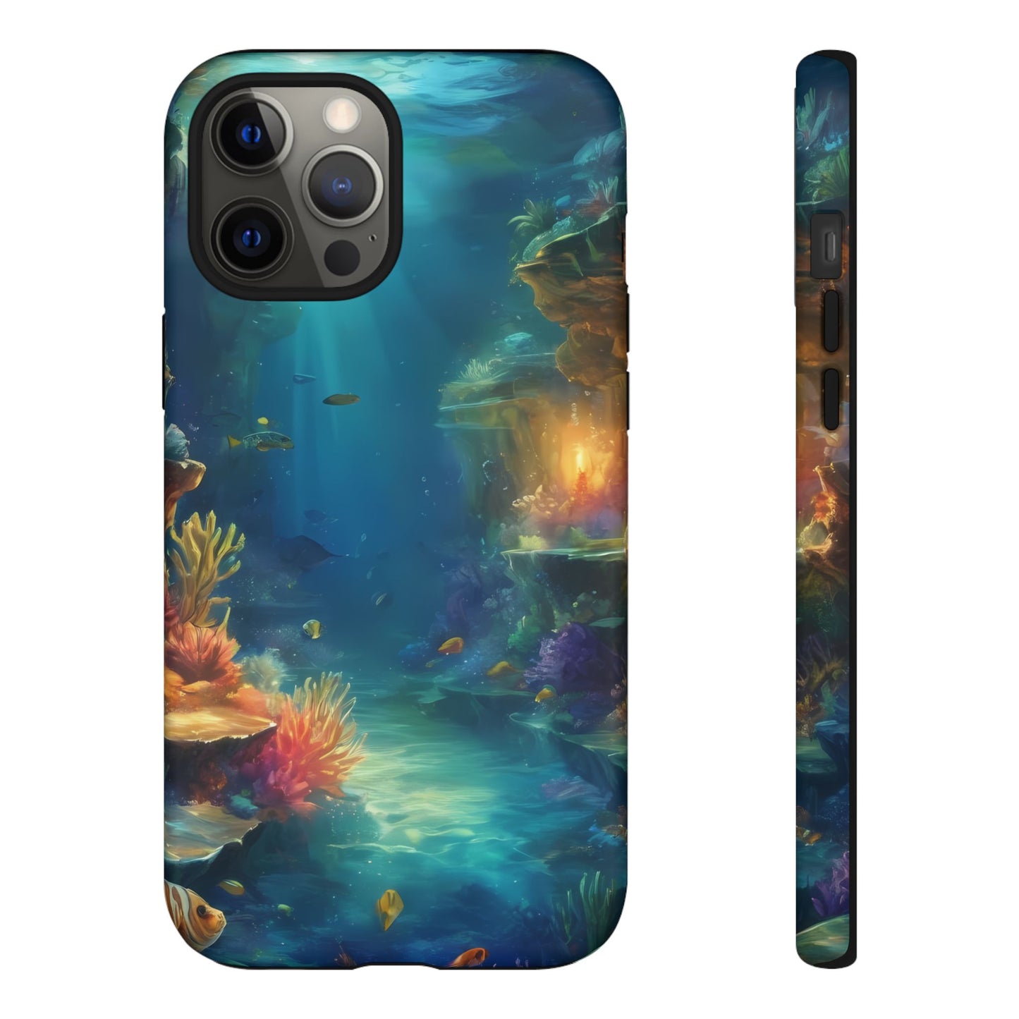 Oceanic Depths Stylish Unique UV Protected Phone Case for iPhone 8–16 Pro Max, iPhone 8 Plus–13 Mini, iPhone XS–XS Max, iPhone 11–14 Pro Max - Designed by Thalia