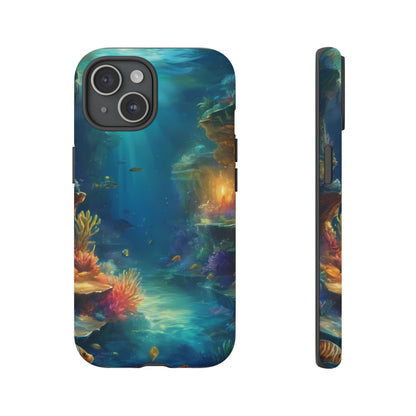 Oceanic Depths Stylish Unique UV Protected Phone Case for iPhone 8–16 Pro Max, iPhone 8 Plus–13 Mini, iPhone XS–XS Max, iPhone 11–14 Pro Max - Designed by Thalia