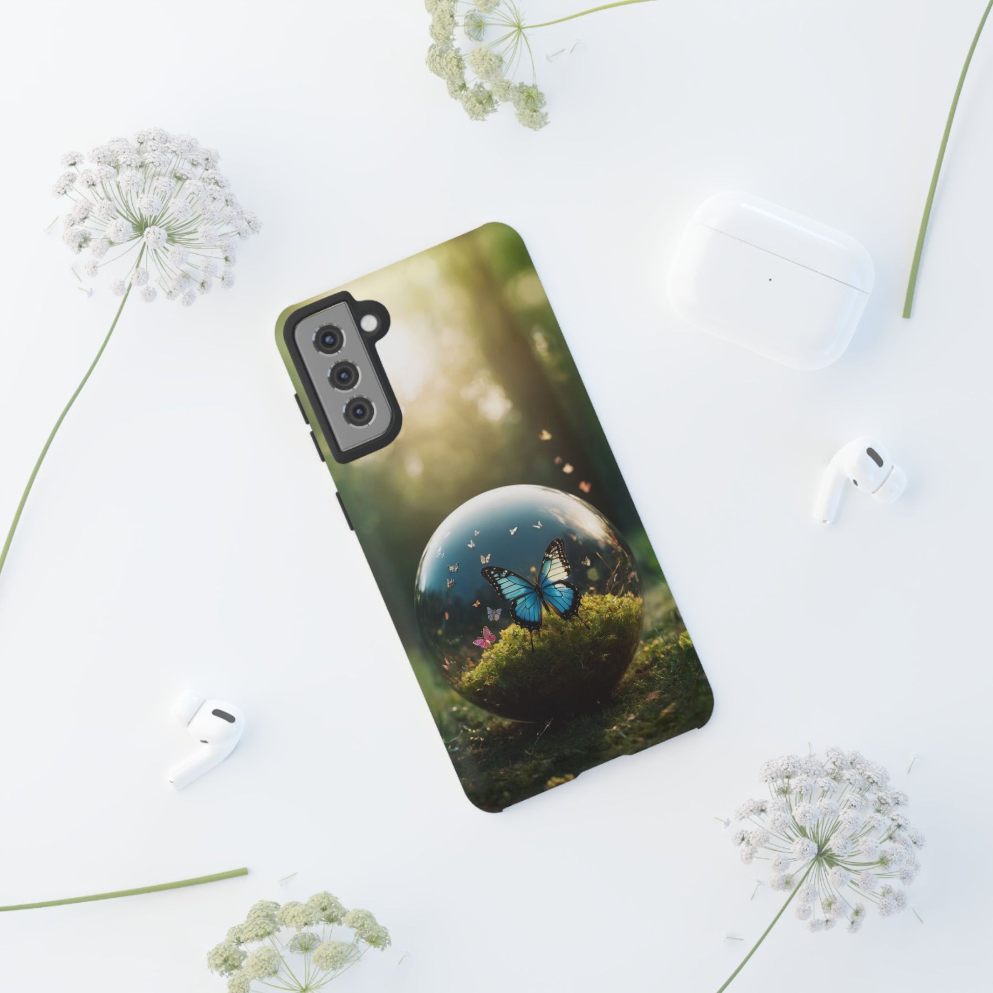 Butterfly Ball Custom Phone Case for Samsung Galaxy S10–S24 Ultra – Stylish, Unique & UV Protected - Designed by Thalia