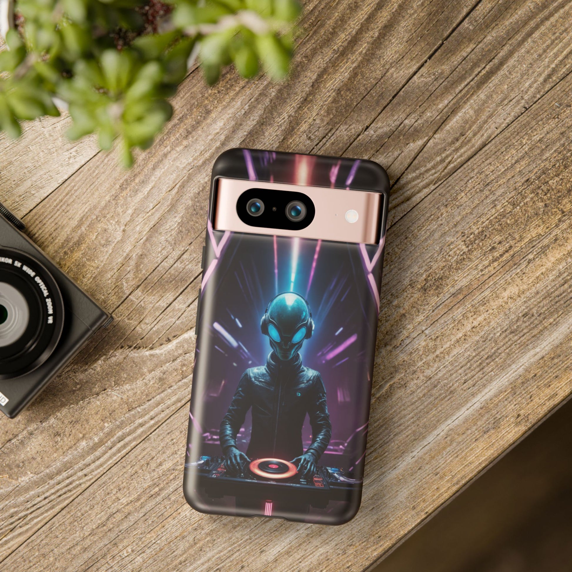 Alien DJ Phone Case for iPhone 8–16 Pro Max, Pixel 5–8 Pro, Galaxy S10–S24 Ultra - Designed by Thalia