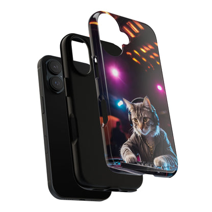 DJ Kitty Phone Case for iPhone 8–16 Pro Max, Pixel 5–8 Pro, Galaxy S10–S24 Ultra - Designed by Thalia