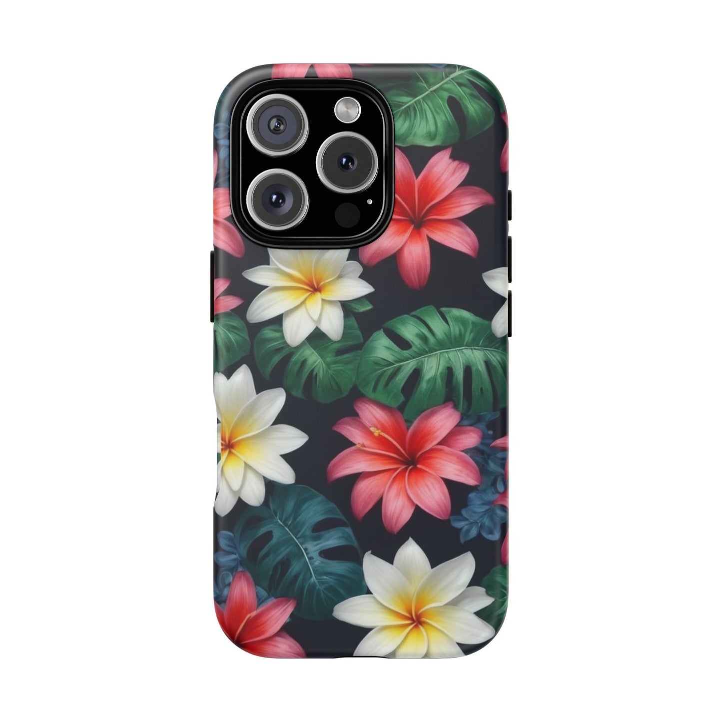 Hawaiian Flowers Phone Case for iPhone 8–16 Pro Max, iPhone 8 Plus–13 Mini, iPhone XS–XS Max, iPhone 11–14 Pro Max - Designed by Thalia