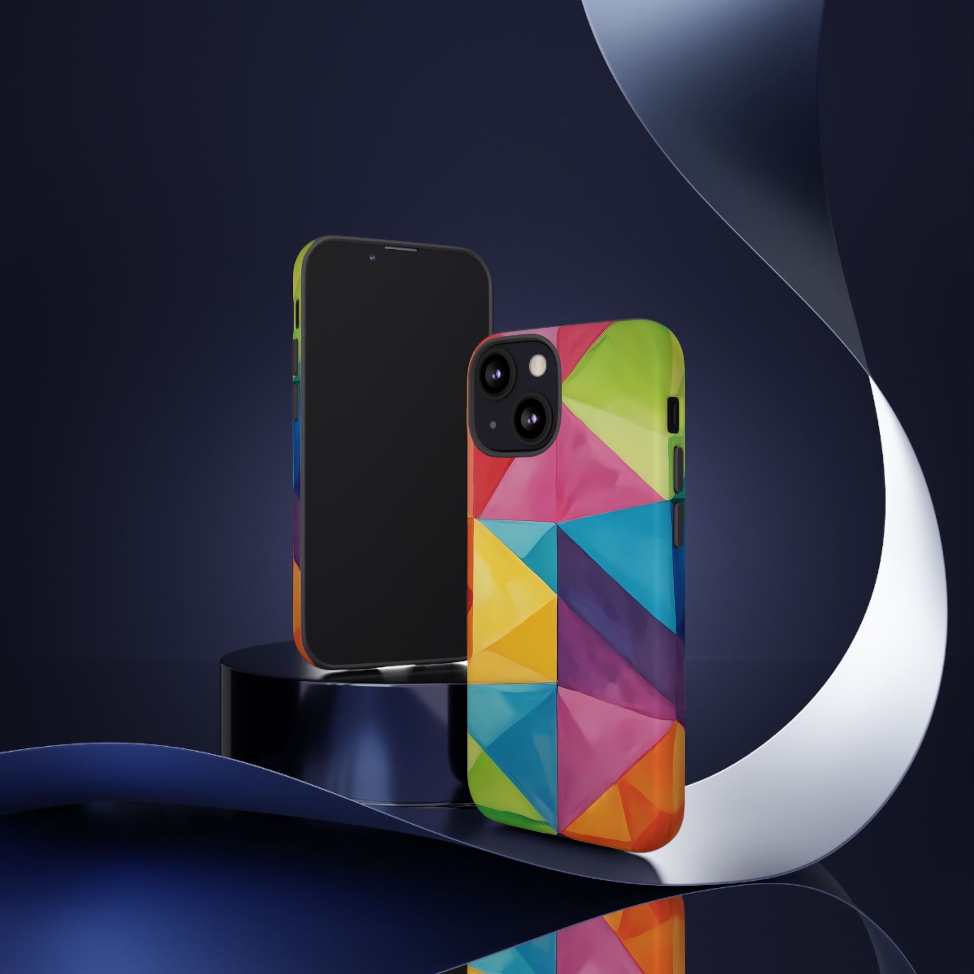 Geometric Play Phone Case for iPhone 8–16 Pro Max, Pixel 5–8 Pro, Galaxy S10–S24 Ultra - Designed by Thalia