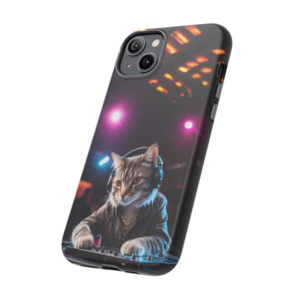 DJ Kitty Phone Case for iPhone 8–16 Pro Max, Pixel 5–8 Pro, Galaxy S10–S24 Ultra - Designed by Thalia