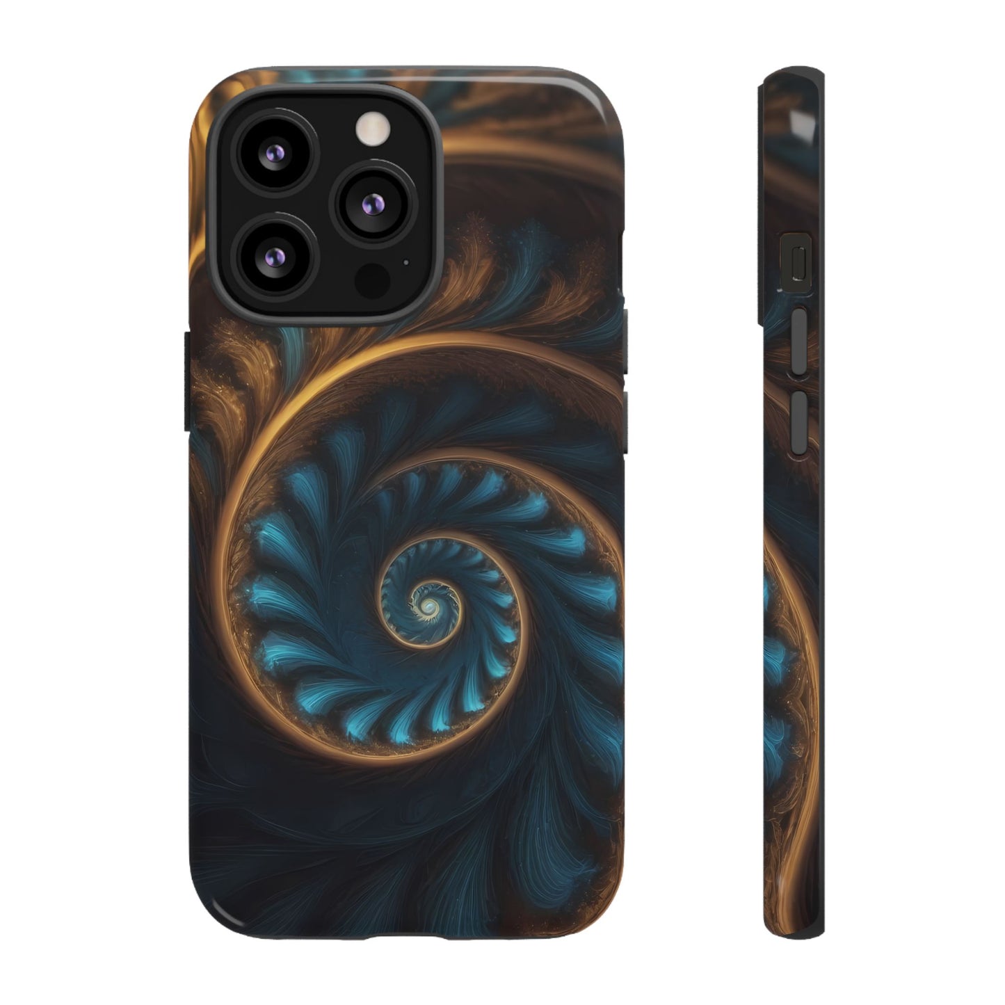 3D Fractal Phone Case for iPhone 8–16 Pro Max, Pixel 5–8 Pro, Galaxy S10–S24 Ultra - Designed by Thalia