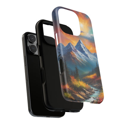 Mystic Mountains Stylish Unique UV Protected Phone Case for iPhone 8–16 Pro Max, iPhone 8 Plus–13 Mini, iPhone XS–XS Max, iPhone 11–14 Pro Max - Designed by Thalia