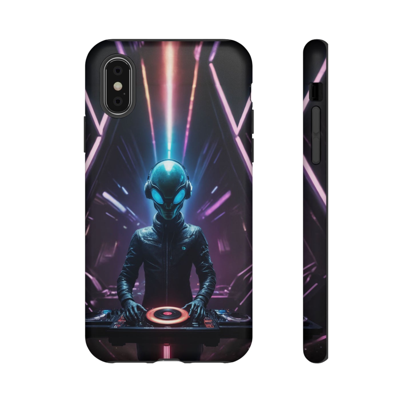 Alien DJ Phone Case for iPhone 8–16 Pro Max, Pixel 5–8 Pro, Galaxy S10–S24 Ultra - Designed by Thalia