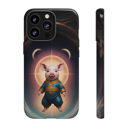 Chinese Zodiac Pig Custom Phone Case for iPhone 8–16 Pro Max, Pixel 5–8 Pro, Galaxy S10–S24 Ultra - Designed by Thalia