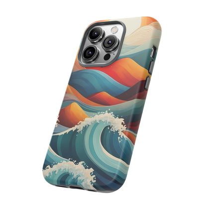 Retro Waves Phone Case for iPhone 8–16 Pro Max, Pixel 5–8 Pro, Galaxy S10–S24 Ultra - Designed by Thalia