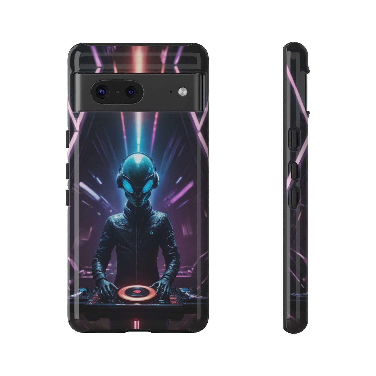 Alien DJ Phone Case for iPhone 8–16 Pro Max, Pixel 5–8 Pro, Galaxy S10–S24 Ultra - Designed by Thalia