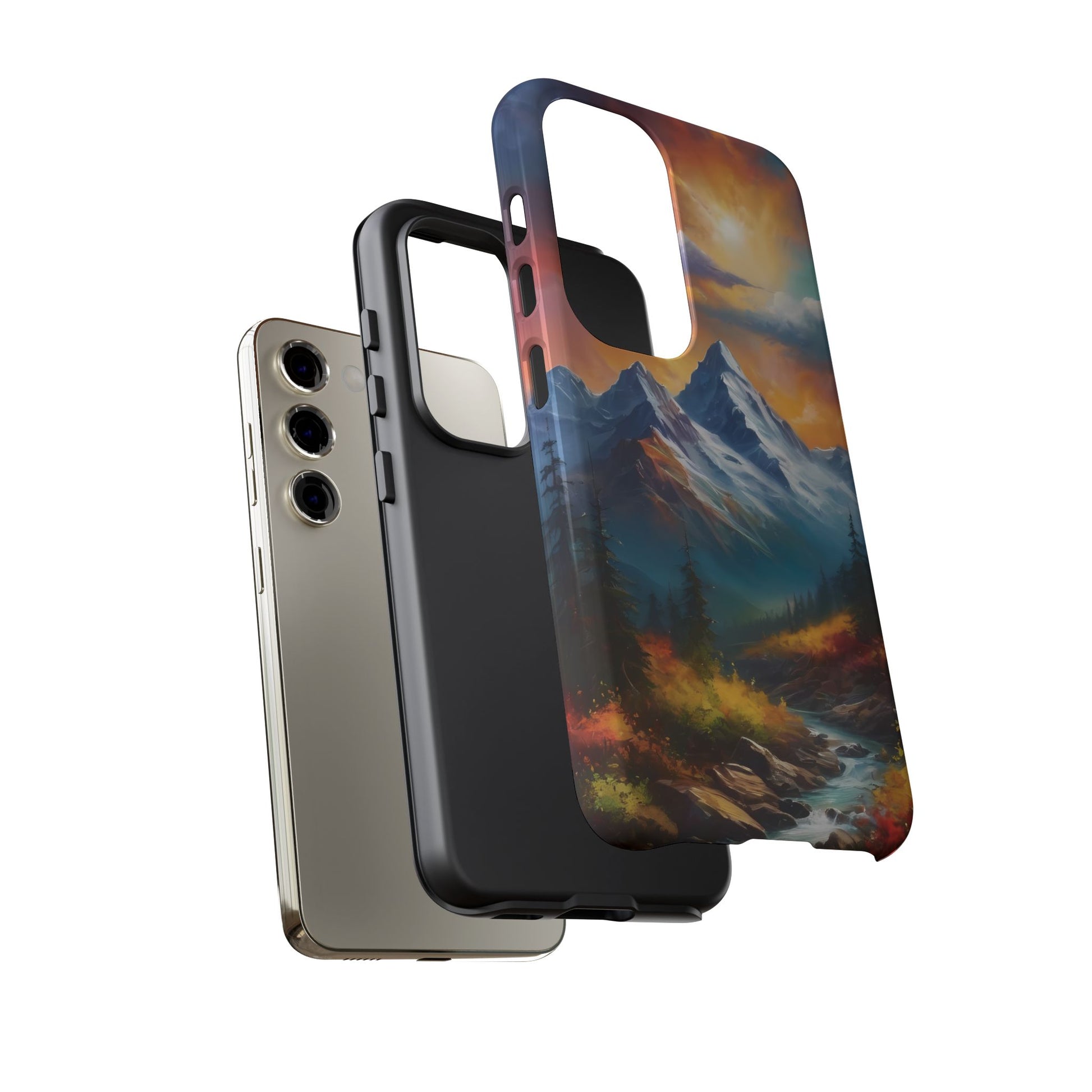 Mystic Mountains Phone Case for iPhone 8–16 Pro Max, Pixel 5–8 Pro, Galaxy S10–S24 Ultra - Designed by Thalia