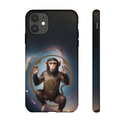 Chinese Zodiac Monkey Custom Phone Case for iPhone 8–16 Pro Max, Pixel 5–8 Pro, Galaxy S10–S24 Ultra - Designed by Thalia