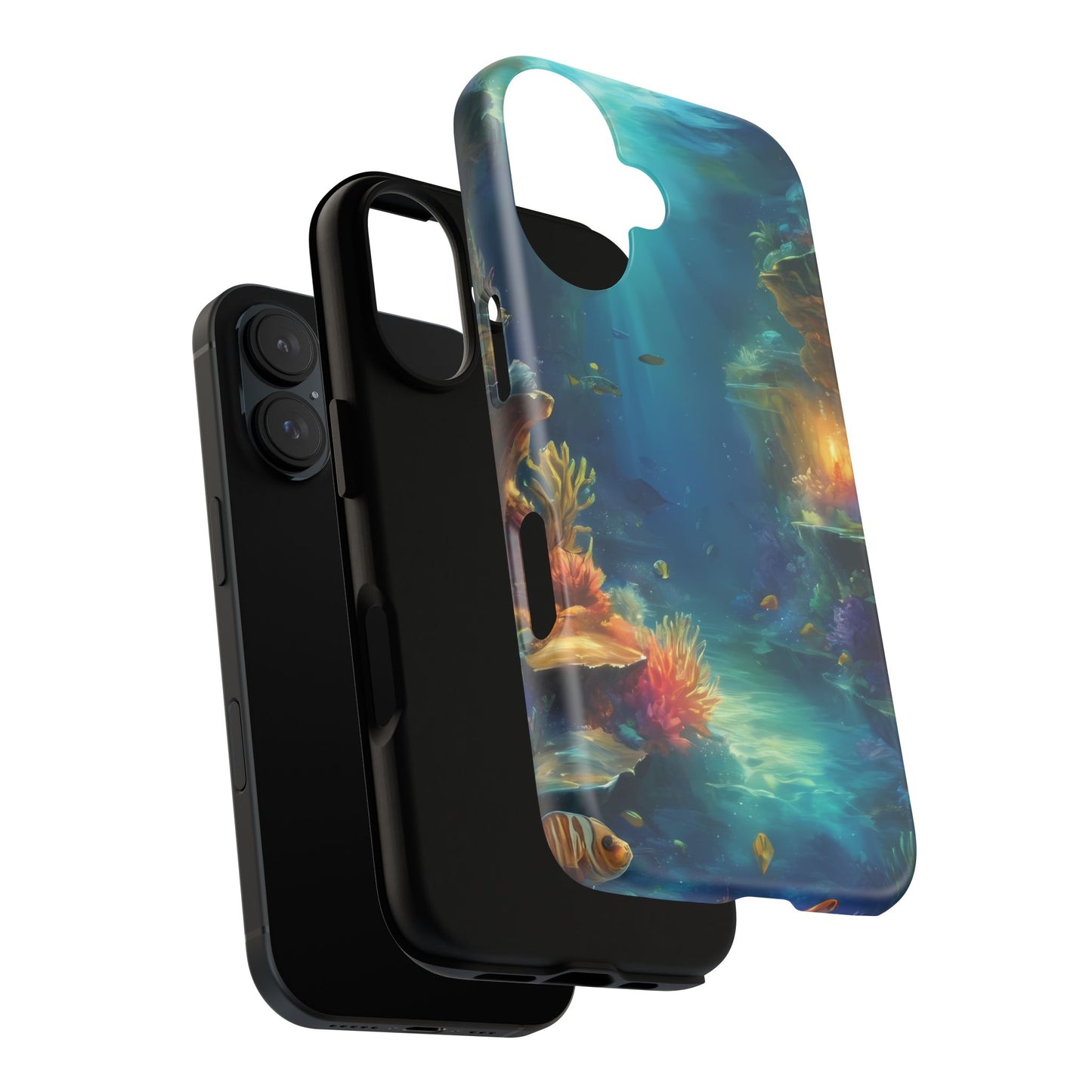 Oceanic Depths Stylish Unique UV Protected Phone Case for iPhone 8–16 Pro Max, iPhone 8 Plus–13 Mini, iPhone XS–XS Max, iPhone 11–14 Pro Max - Designed by Thalia