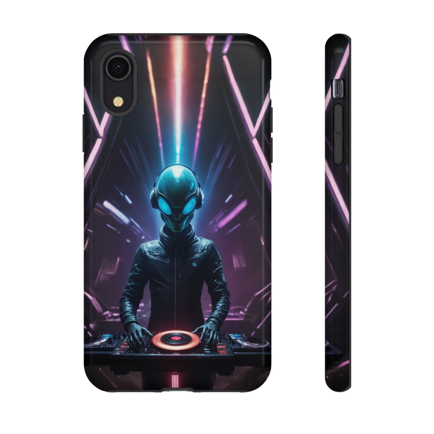 Alien DJ Phone Case for iPhone 8–16 Pro Max, Pixel 5–8 Pro, Galaxy S10–S24 Ultra - Designed by Thalia