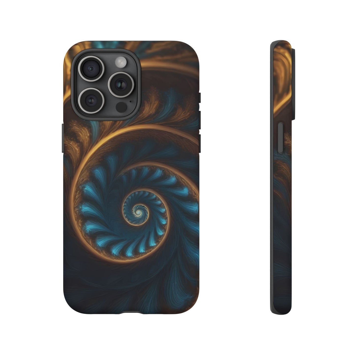 3D Fractal Phone Case for iPhone 8–16 Pro Max, Pixel 5–8 Pro, Galaxy S10–S24 Ultra - Designed by Thalia