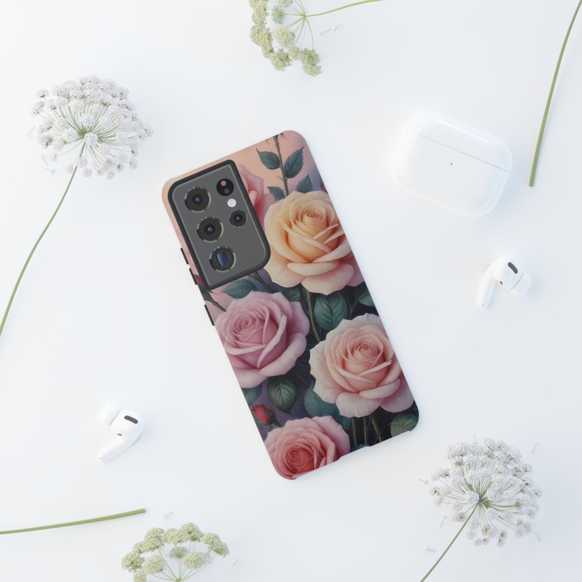 Roses Custom Phone Case for Samsung Galaxy S10–S10 Plus, S20–S20 Ultra, S21, S22, S23, S24 Ultra - Designed by Thalia