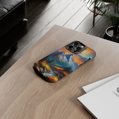 Mystic Mountains Phone Case for iPhone 8–16 Pro Max, Pixel 5–8 Pro, Galaxy S10–S24 Ultra - Designed by Thalia