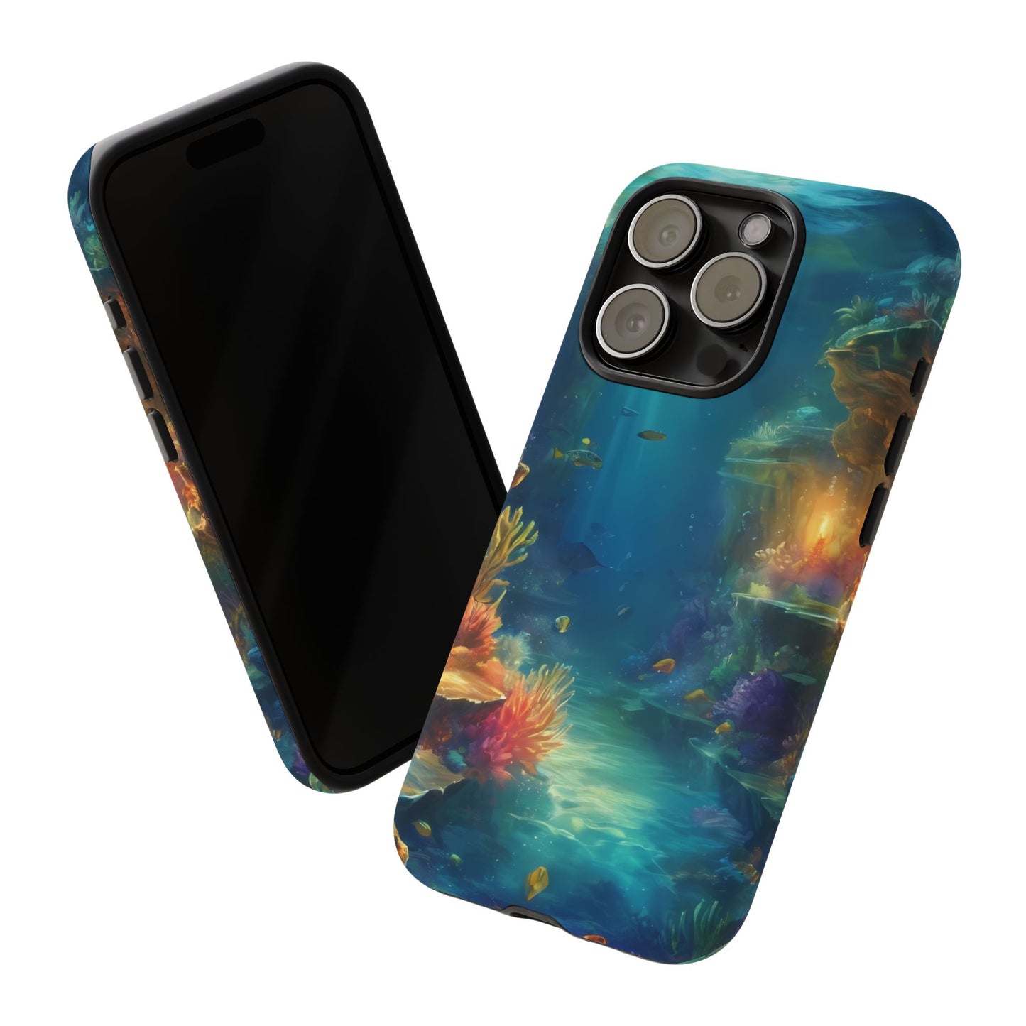 Oceanic Depths Stylish Unique UV Protected Phone Case for iPhone 8–16 Pro Max, iPhone 8 Plus–13 Mini, iPhone XS–XS Max, iPhone 11–14 Pro Max - Designed by Thalia