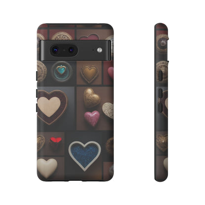 Love Button Phone Case for iPhone 8–16 Pro Max, Pixel 5–8 Pro, Galaxy S10–S24 Ultra - Designed by Thalia