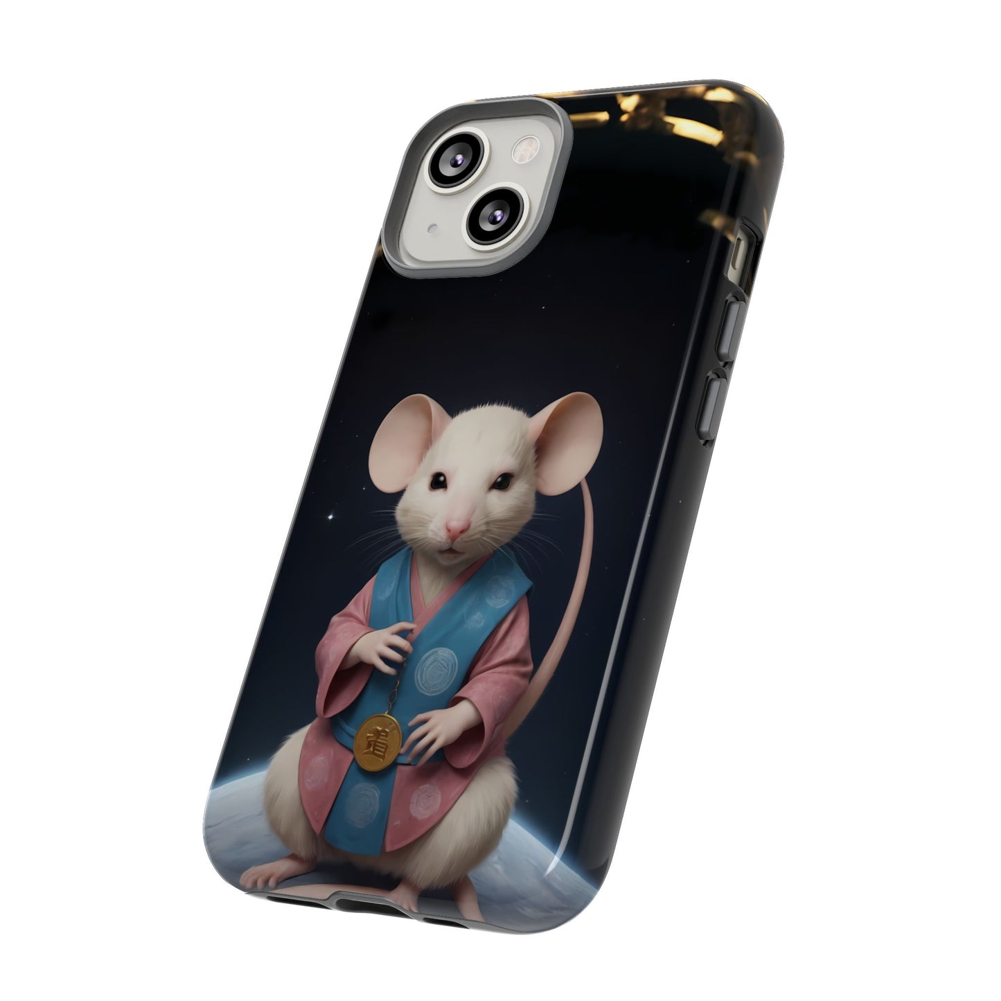 Chinese Zodiac Rat Phone Case for iPhone 8–16 Pro Max, iPhone 8 Plus–13 Mini, iPhone XS–XS Max, iPhone 11–14 Pro Max - Designed by Thalia