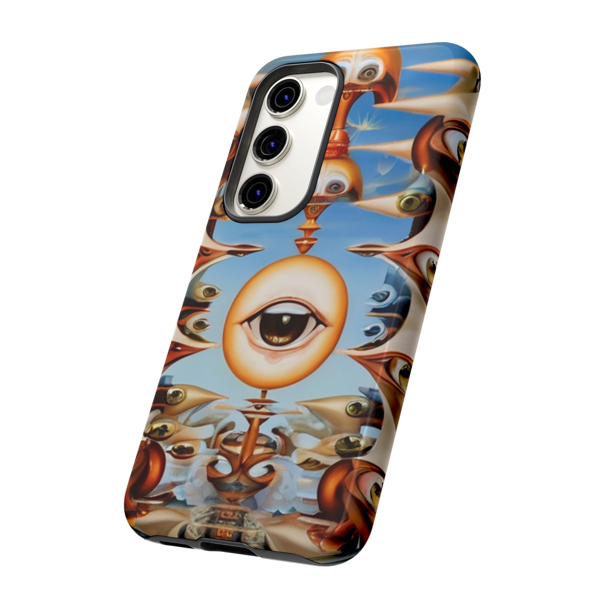 Surreal Suspect Phone Case for iPhone 8–16 Pro Max, Pixel 5–8 Pro, Galaxy S10–S24 Ultra - Designed by Thalia