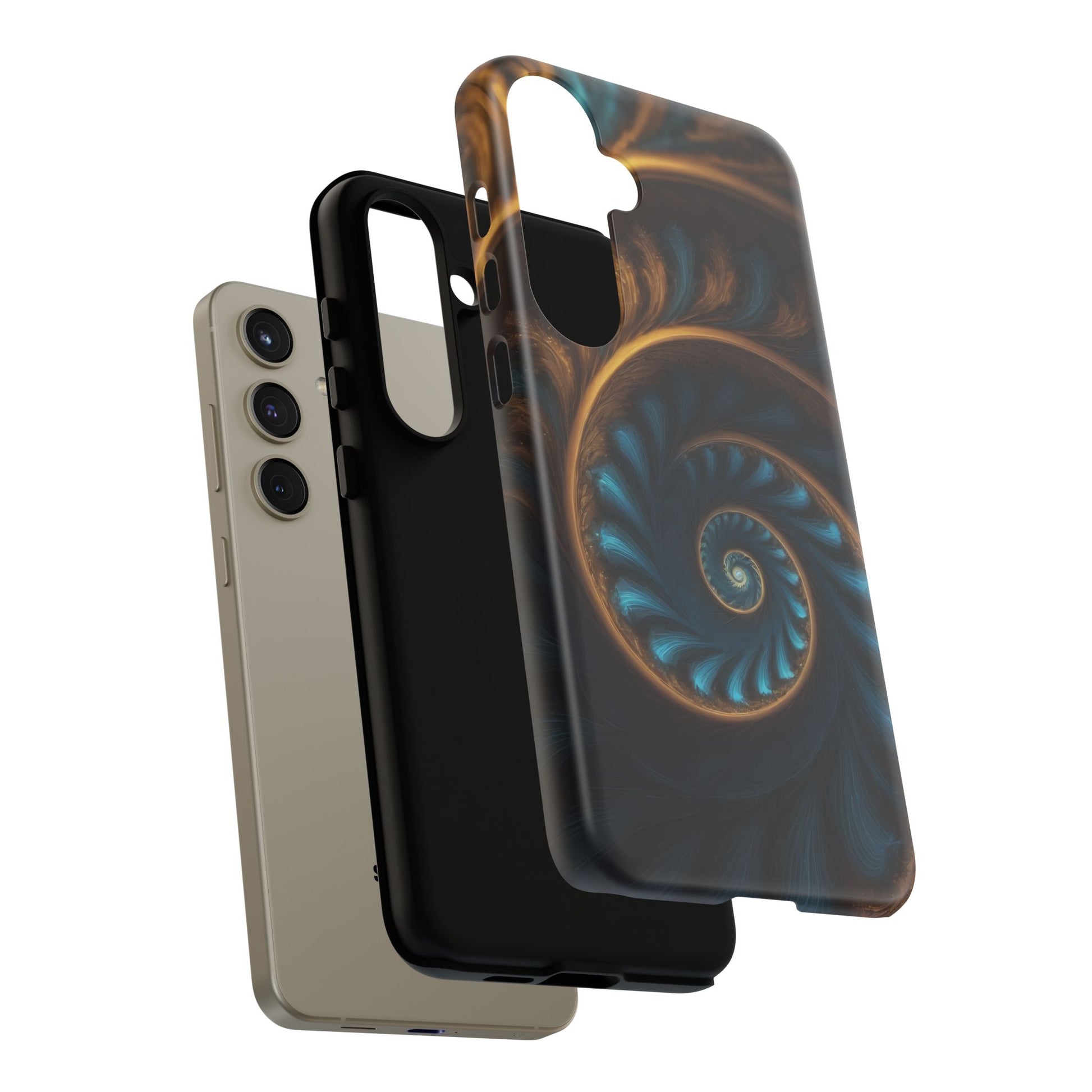 3D Fractal Phone Case for iPhone 8–16 Pro Max, Pixel 5–8 Pro, Galaxy S10–S24 Ultra - Designed by Thalia