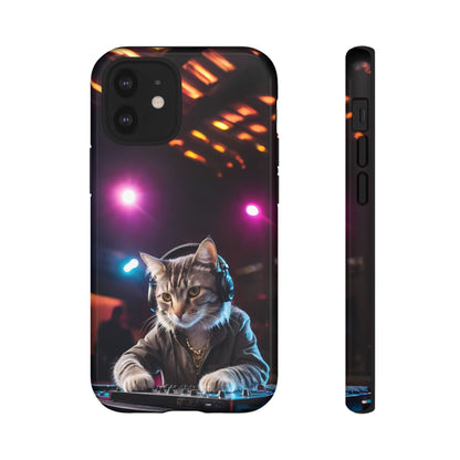 DJ Kitty Phone Case for iPhone 8–16 Pro Max, Pixel 5–8 Pro, Galaxy S10–S24 Ultra - Designed by Thalia