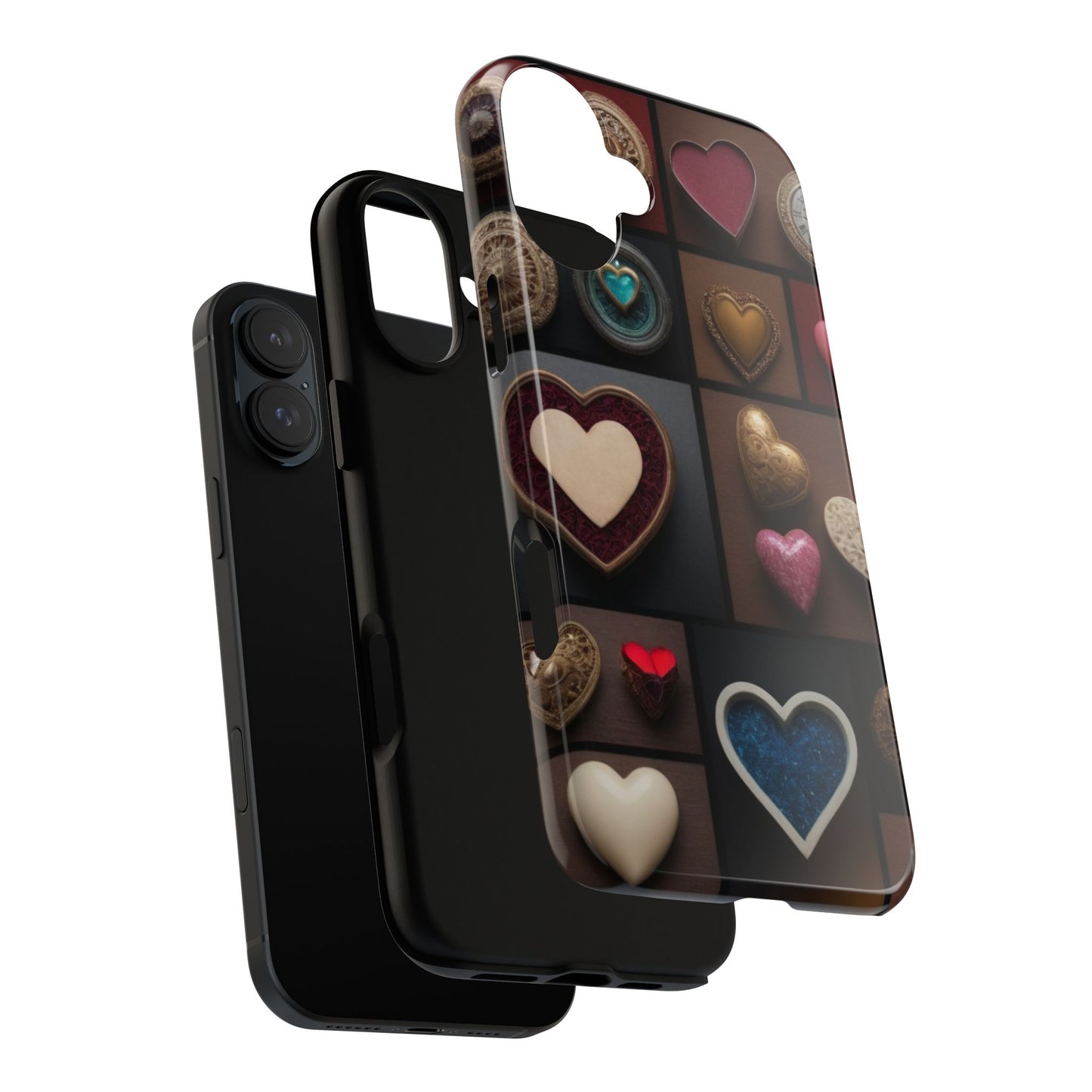 Love Button Phone Case for iPhone 8–16 Pro Max, Pixel 5–8 Pro, Galaxy S10–S24 Ultra - Designed by Thalia