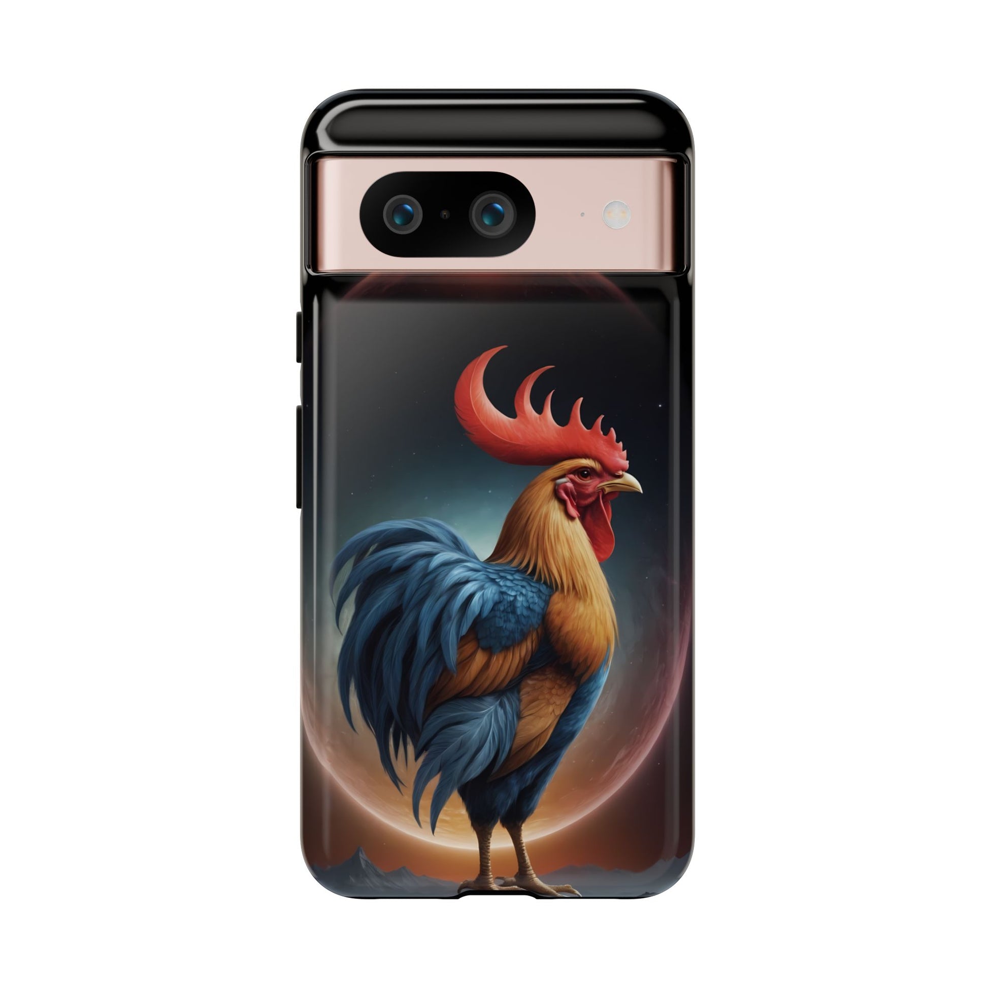 Chinese Zodiac Rooster Custom Phone Case for iPhone 8–16 Pro Max, Pixel 5–8 Pro, Galaxy S10–S24 Ultra - Designed by Thalia