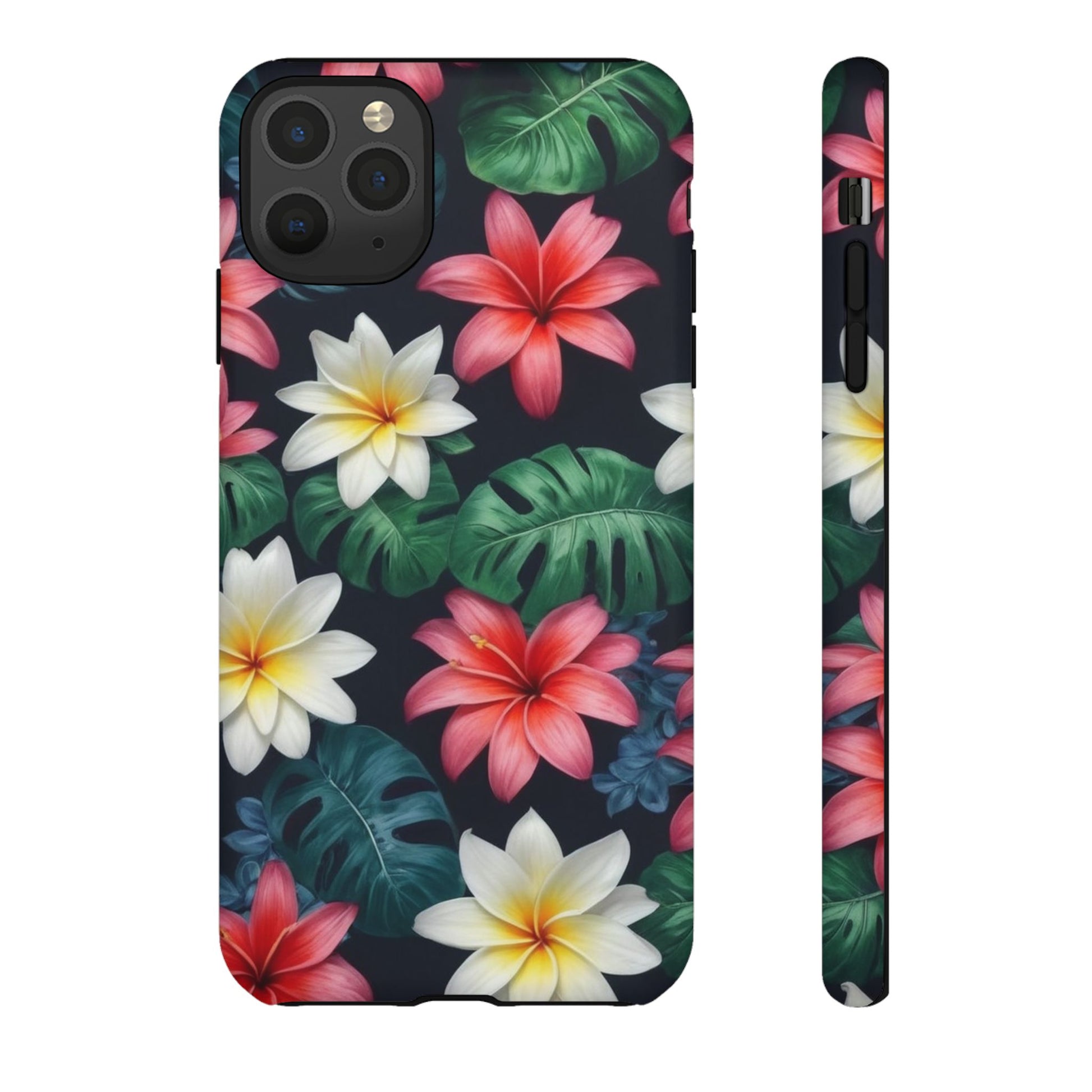 Hawaiian Flowers Phone Case for iPhone 8–16 Pro Max, iPhone 8 Plus–13 Mini, iPhone XS–XS Max, iPhone 11–14 Pro Max - Designed by Thalia