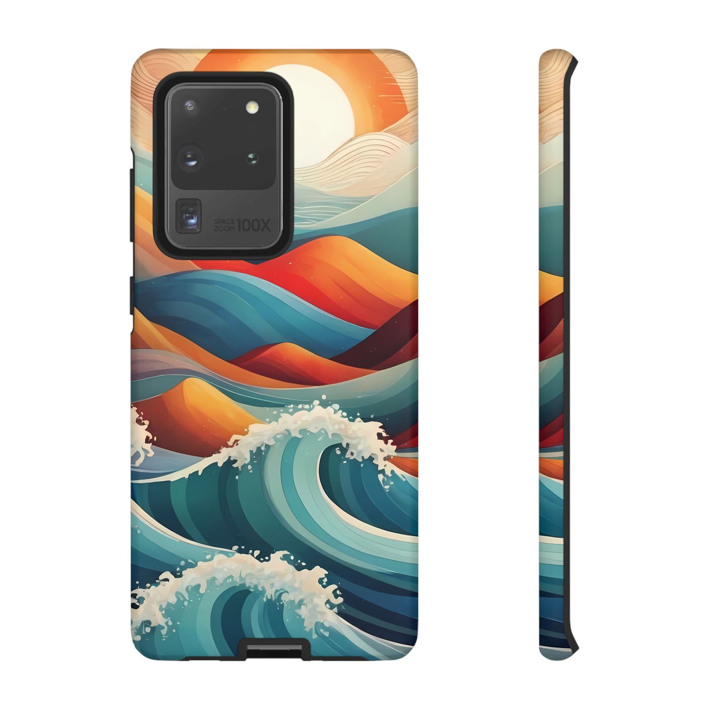 Retro Waves Phone Case for iPhone 8–16 Pro Max, Pixel 5–8 Pro, Galaxy S10–S24 Ultra - Designed by Thalia