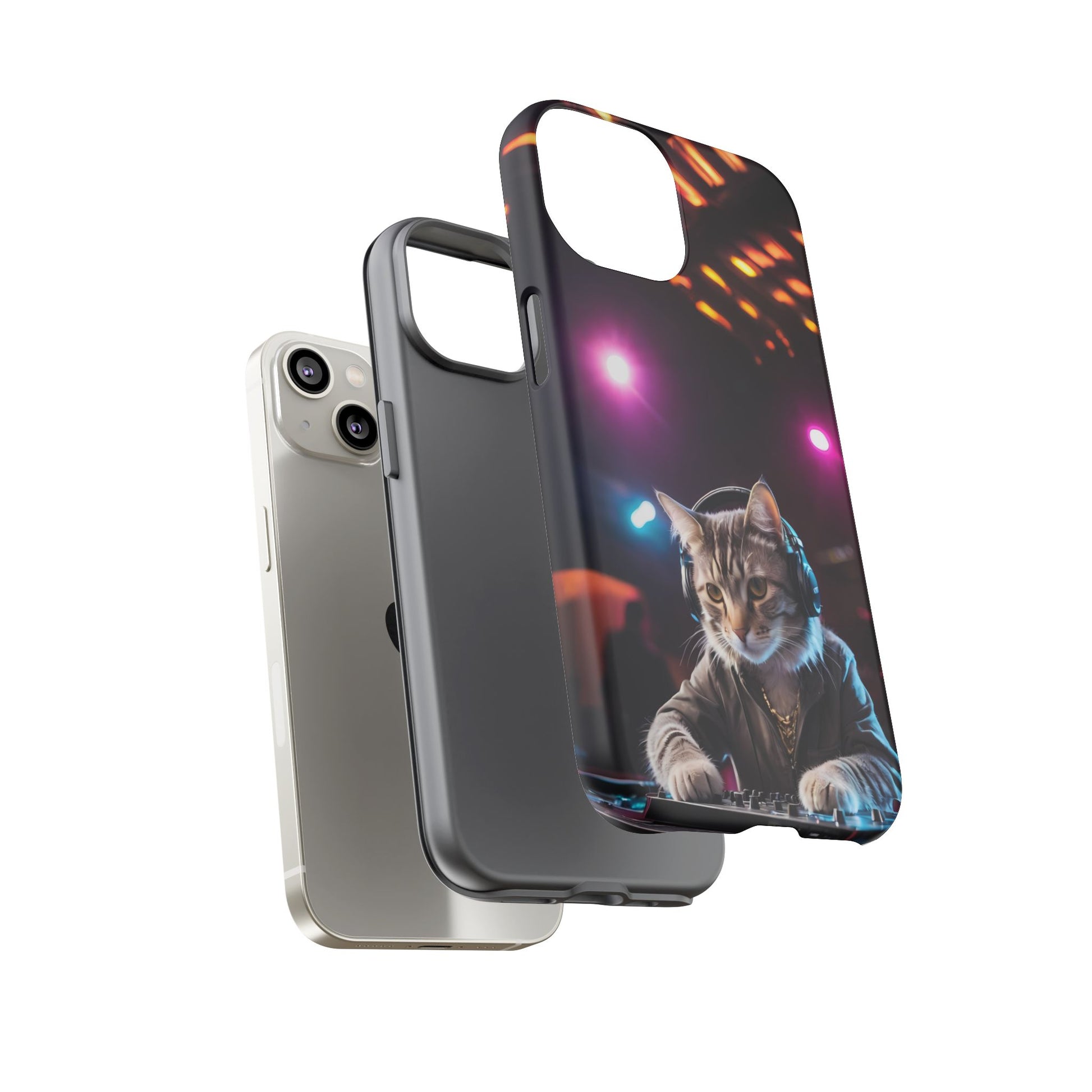 DJ Kitty Phone Case for iPhone 8–16 Pro Max, iPhone 8 Plus–13 Mini, iPhone XS–XS Max, iPhone 11–14 Pro Max - Designed by Thalia