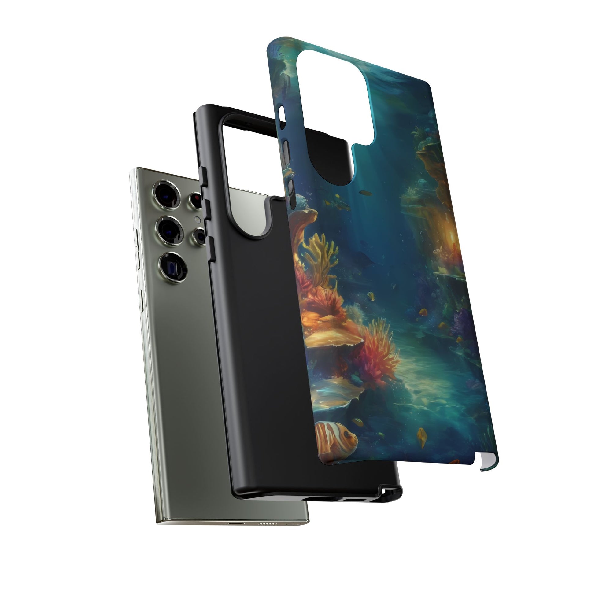 Oceanic Depths Custom Phone Case for Samsung Galaxy S10–S10 Plus, S20–S20 Ultra, S21, S22, S23, S24 Ultra - Designed by Thalia