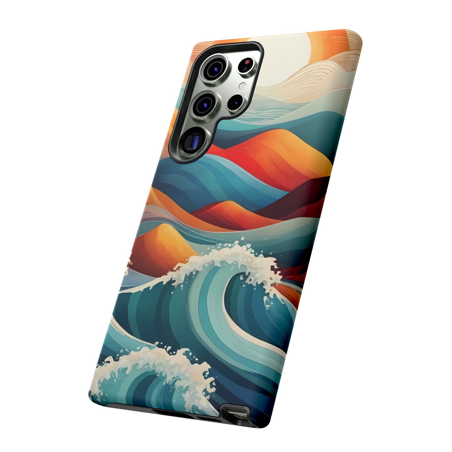 Retro Waves Phone Case for iPhone 8–16 Pro Max, Pixel 5–8 Pro, Galaxy S10–S24 Ultra - Designed by Thalia