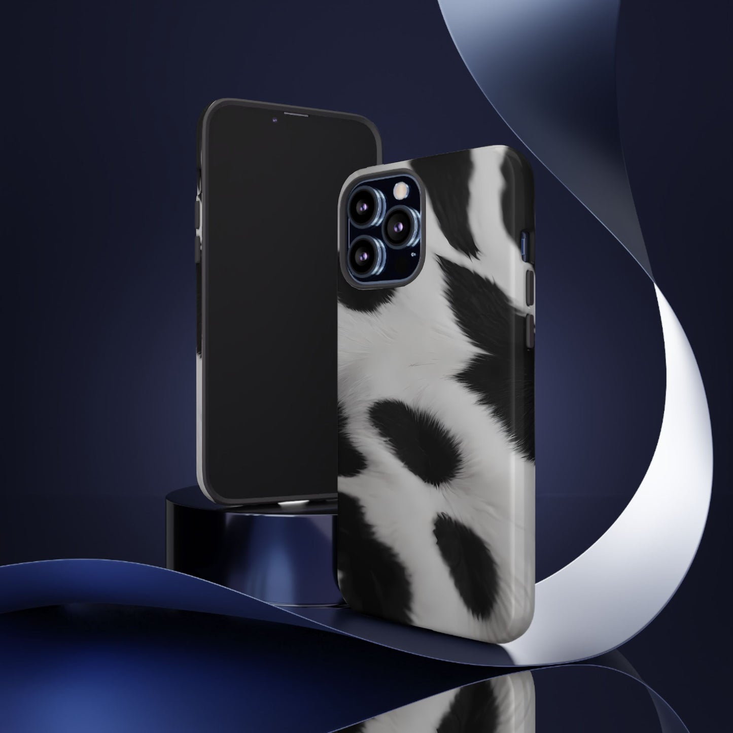 Chic Bovine Elegance Custom Phone Case for iPhone 8–16 Pro Max, iPhone 8 Plus–13 Mini, iPhone XS–XS Max, iPhone 11–14 Pro Max - Designed by Thalia