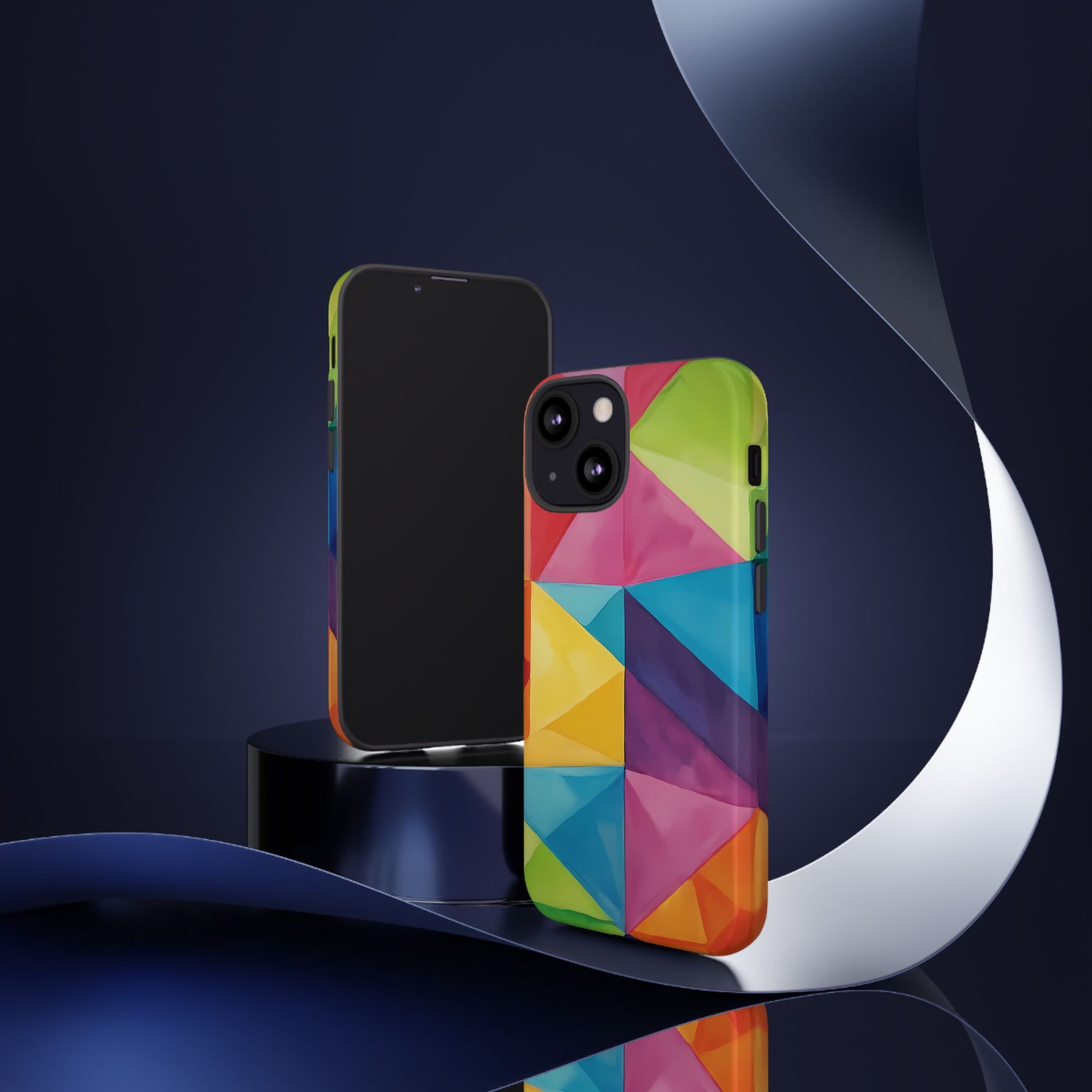 Geometric Play Phone Case for iPhone 8–16 Pro Max, Pixel 5–8 Pro, Galaxy S10–S24 Ultra - Designed by Thalia