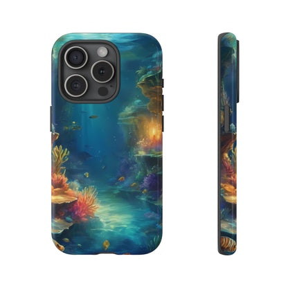 Oceanic Depths Stylish Unique UV Protected Phone Case for iPhone 8–16 Pro Max, iPhone 8 Plus–13 Mini, iPhone XS–XS Max, iPhone 11–14 Pro Max - Designed by Thalia