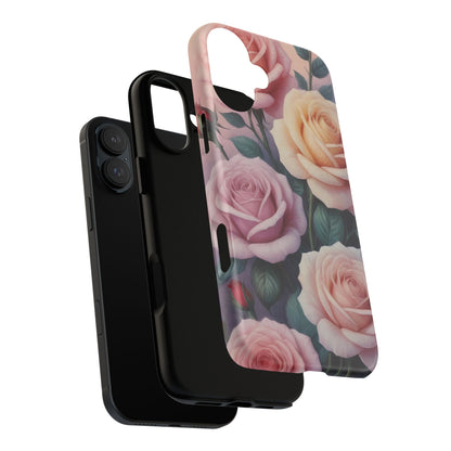 Bloom with Style - Roses Custom Phone Case for iPhone 8–16 Pro Max, iPhone 8 Plus–13 Mini, iPhone XS–XS Max, iPhone 11–14 Pro Max - Designed by Thalia