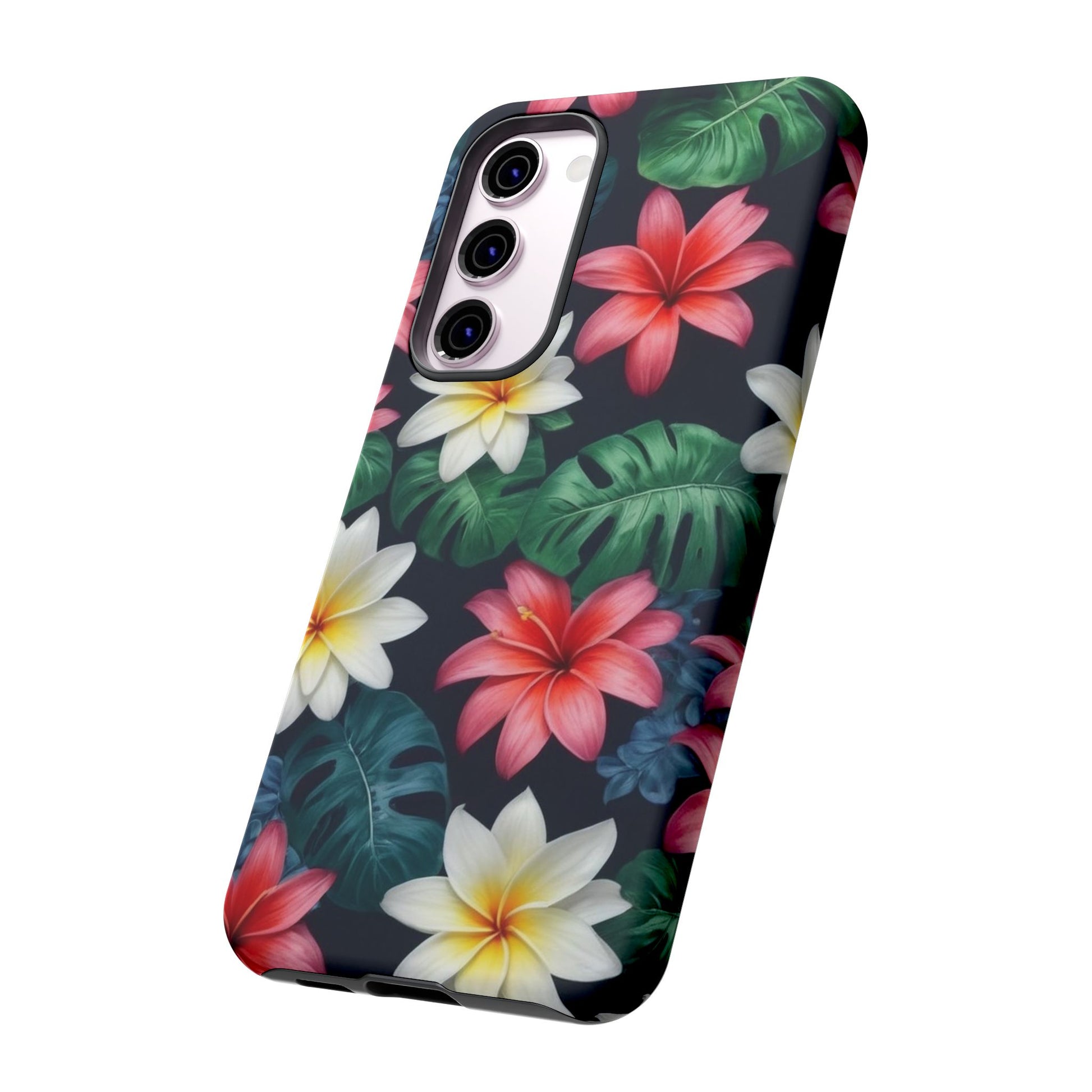 Hawaiian Flowers Custom Phone Case for Samsung Galaxy S10–S10 Plus, S20–S20 Ultra, S21, S22, S23, S24 Ultra - Designed by Thalia