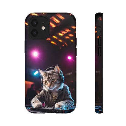 DJ Kitty Phone Case for iPhone 8–16 Pro Max, Pixel 5–8 Pro, Galaxy S10–S24 Ultra - Designed by Thalia