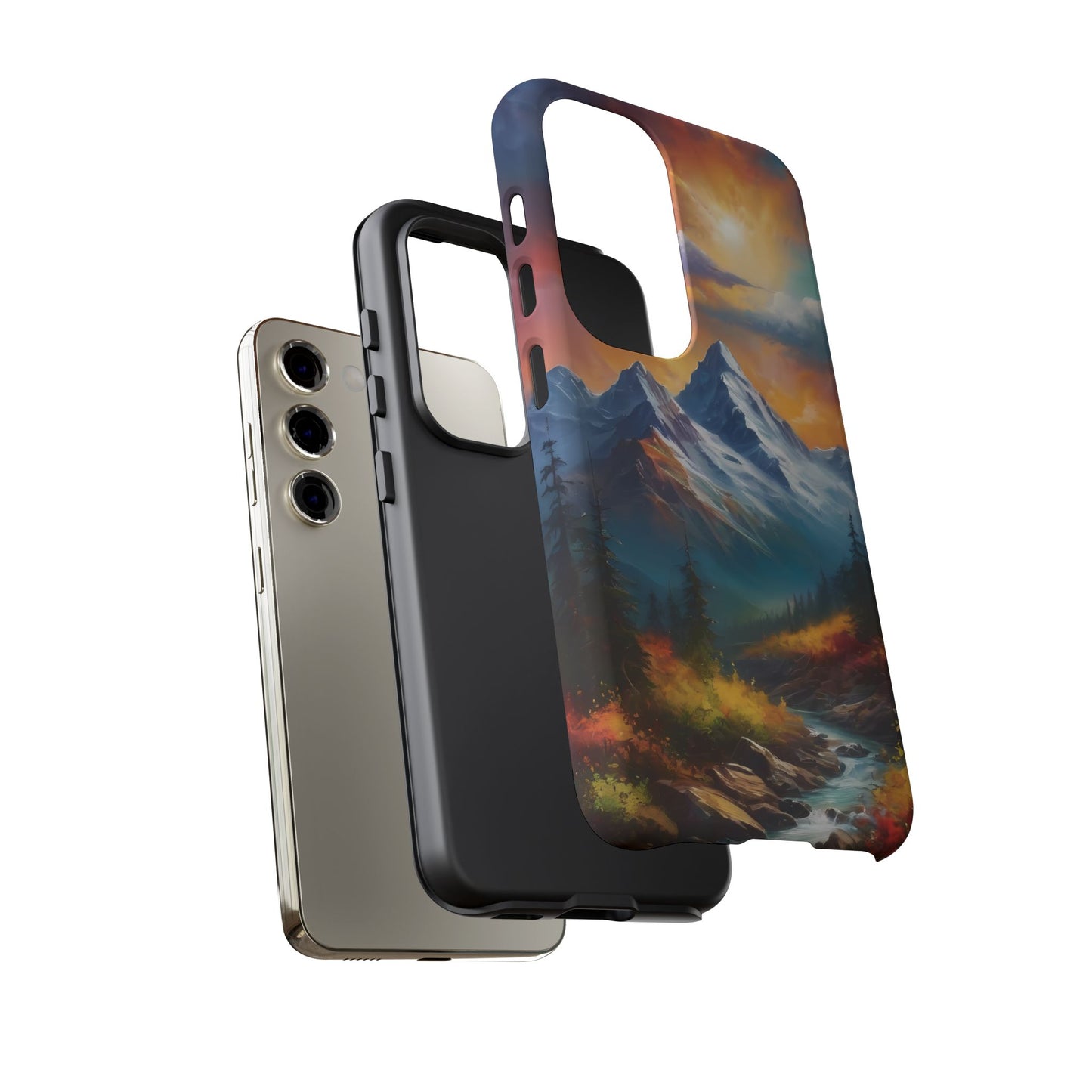 Mystic Mountains Phone Case for iPhone 8–16 Pro Max, Pixel 5–8 Pro, Galaxy S10–S24 Ultra - Designed by Thalia