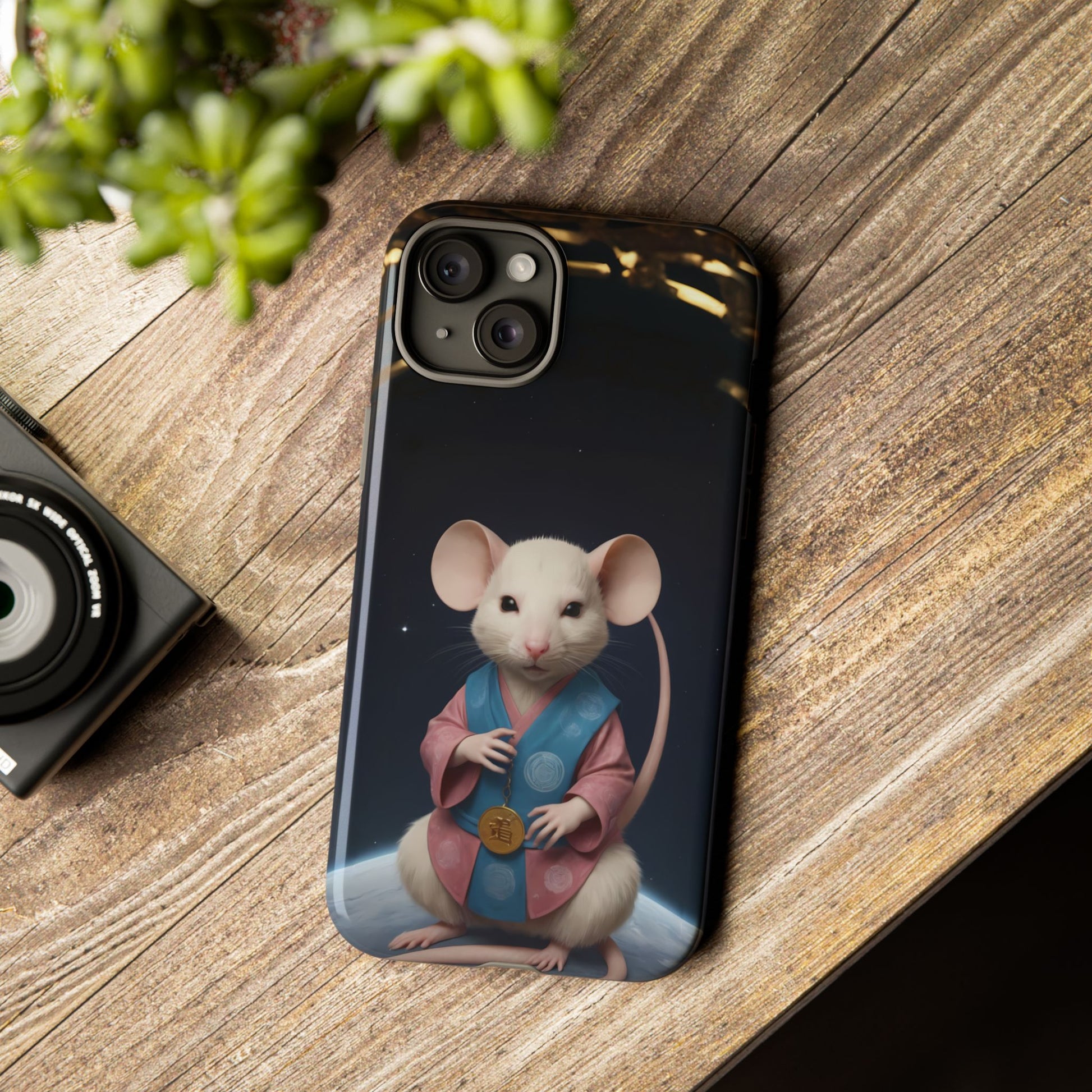 Chinese Zodiac Rat Phone Case for iPhone 8–16 Pro Max, iPhone 8 Plus–13 Mini, iPhone XS–XS Max, iPhone 11–14 Pro Max - Designed by Thalia